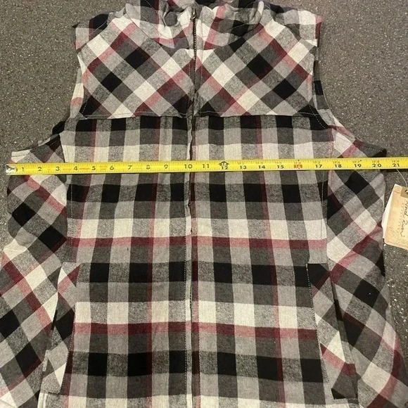 North River Outfitters Western Quilted Heather Grey Red Vest Sz M - Picture 3 of 10